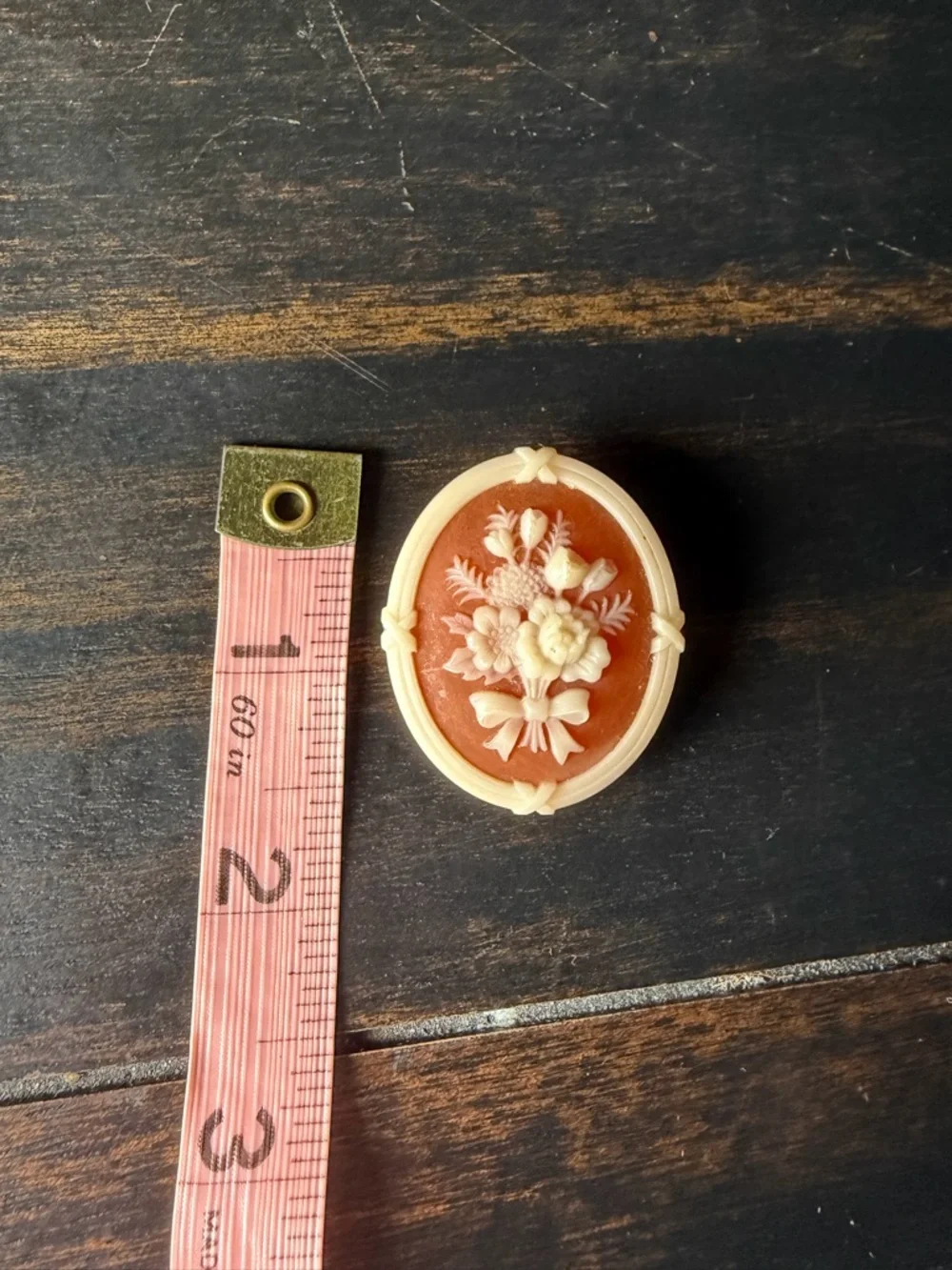 Avon Floral Cameo Brooch